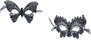 BHOOLU&GOOLU Women's Lace Eye Mask for Masquerade Fancy Dress Costume(M8&M9) - 2 Pcs/Set