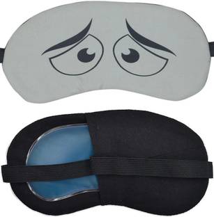 JK ENTERPRISE 1 PC PRINTED EYE MASK Sleeping Eye Shade Mask Cover for Insomnia, Meditation, Puffy Eyes and Dark Circles Sleeping With Gel Eye Shade
