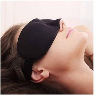 NIYATI ENTERPRISE Sleeping Eye Mask Slip Night Sleep Eye black 3D Cotton Cover Super Soft & Smooth Travel Masks for Men Women Girls Boys Kids