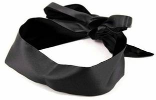 APVP Satin Eye Mask Sleep Mask, 120cm/47inch Adjustable Satin Blindfold Soft Satin Eye Covers for Couple, Travel, Nap, Meditation (Black)