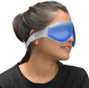Fikatouch Cooling Gel Relaxing Eye Mask For Sleeping with Adjustable Strap For Men & Women