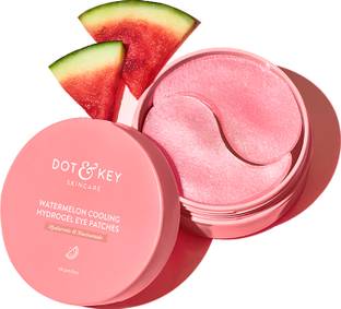 Dot & Key Watermelon Cooling Hydrogel Eye Patches | For Dark Circles | 60 Patch