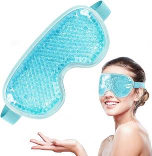 Deoxys Cooling Gel Ice Eye Mask, Reusable Hot Cold Pack Compress
