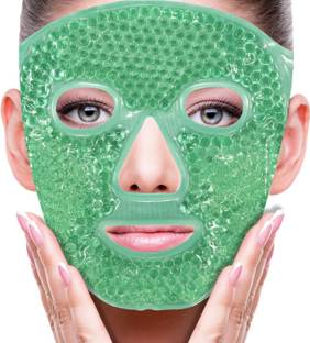 SHOPOGENIX Face Eye Mask & Cool Gel Full Face Mask for Dark Circles,Puffiness,Migraines