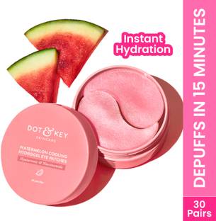 Dot & Key Watermelon Cooling Hydrogel Eye Patches | For Dark Circles | 60 Patch