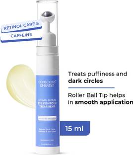 Conscious Chemist Retinol Peptide Eye Cream | Massage Roller | Fades Dark Circles & Puffiness