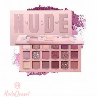 HUDAQUEEN 18 Unique Nude Eyeshadow Shades, Blendable Mattes & Shimmer Finishes 18 g