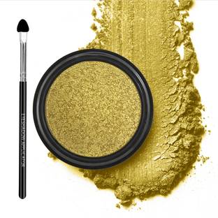 COLORESSENCE Ultra Color Graphic Eyeshadow Crease Resistant Matte High Pigment Smudge Proof Formula - Olive Green with Eyeshadow Brush Applicator 3 g