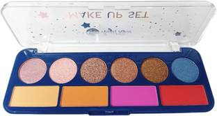 Facejewel Waterproof 6 Eyeshadow & 4 Blusher Makeup Palette kit 10 g