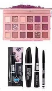 Naaritva PREMIUM NUDE EYESHADOW WITH KAJAL MASCARA EYELINER COMBO 1 ml