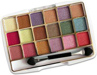 FOZZBY 18 Color Glitter Eyeshadow Contains Brush Provide ShimmerAnd ShineBest Eye Looks 16 g