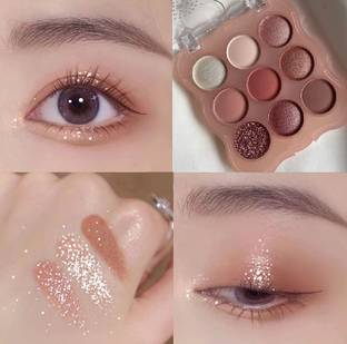tanvi27 Best Matte & Shimmer Pearlescent Eyeshadow Makeup Eyeshadow Palette 13 g