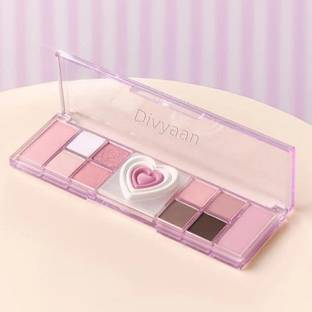Divyaan Beauty Sweetheart Pink Eyeshadow Palette – 12 Shades for a Soft, Romantic Look 10 ml