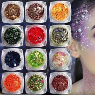 vizo Eye Shadow Chunky Glitter Powder 12 Pcs 18 g