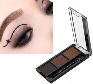 Emijun Eyebrow enhancer eyebrow palette (brown, dark grey, light brown) 7.2 g