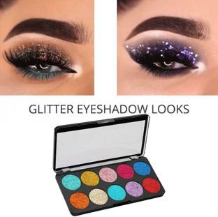 BLUST&FAMME Make-up palette 10color glitter eyeshadow palette pack of 1 10 g