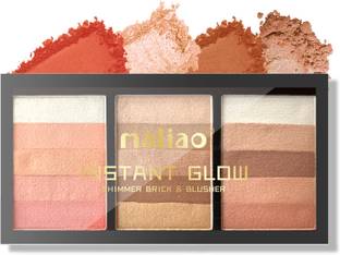 maliao Instant Glow Shimmer Brick & Blusher - Radiant Beauty in One Palette 18 g