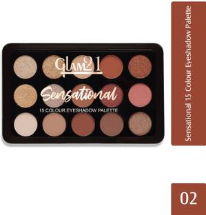 Glam21 Cosmetics Sensational 15 Colour Eyeshadow Palette-Unique Combination of Mattes & Shimmers 14 g