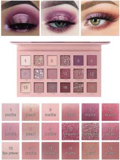 rezmay Beauty 18 Color Matte + Shimmer Nude EyeShadow Eye Shadow Palette-L 18 g