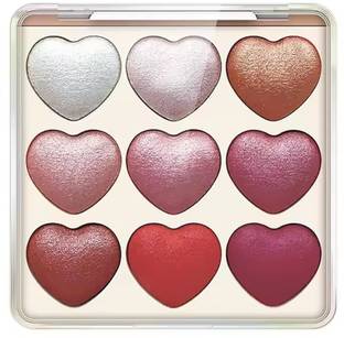 Facejewel Heart Eyeshadow Palette Brightening Skin Eyeshadow Palette Highlighter 15 g