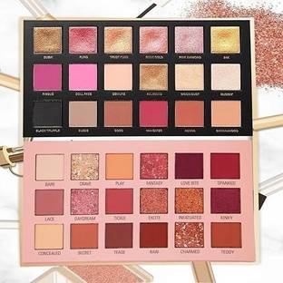 Aziel Nude & Rose Gold Eyeshadow Palette Combo, Shimmery Finish_A 18 g