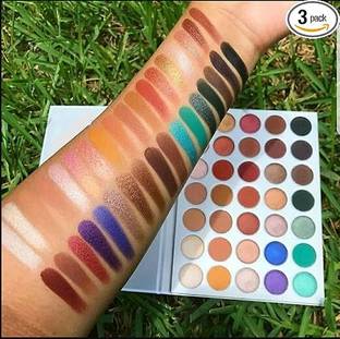 zoomique 35 color Eyeshadow| Eye Lashes (3 in 1 Mascara, Eyeliner Eyebrow Pencil) 57 g