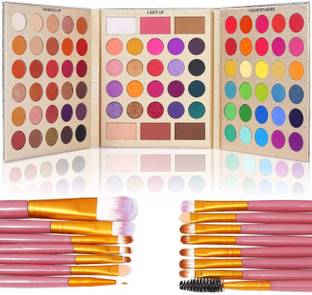 Cosluxe UCANBE Pretty All Set Pro Eyeshadow Palette + 20 Pcs Makeup Brush Set 81.4 g