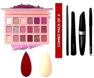 Winble nud eyeshadow +3 in 1 kajal mascara eyeliner+puff 1 ml