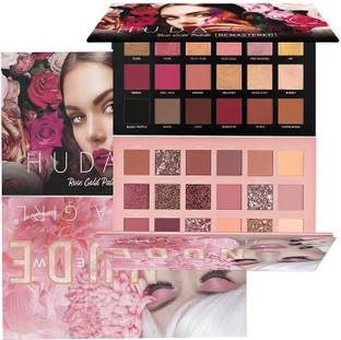 Huda Girl Beauty Set of 2 Eyeshadow Palette, Nude Edition and Rose Gold Edition Eye Shadow 80 g