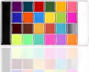 THR3E STROKES Face Paint Makeup Palette Professional 26 Colors Body Paint Non Toxic Palette 130 g