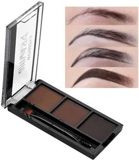 Herrlich Best 3 Shades Eyebrow Palette | Waterproof Eyebrow Filler with Brush 7.2 g