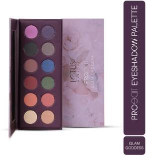 LOTUS MAKE - UP Proedit Eye Primer Infused Pigmented EyeShadow Palette Glam Goddess|12 Shades 16.8 g