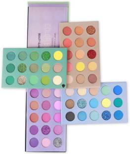 BLUSHIS 4 In 1 Color Board |Eyeshadow Palette 60 Color | Multicolor Makeup Highlighter 20 g
