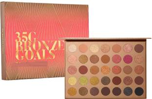 Rsentera 32k Bronze Eye Shadow Palette 35 Matte&Shimmer Shades Waterproof Eyeshadow 57 g