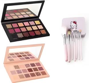 TUMR ROSE GOLD EYESHADOW AND NUDE MULTICOLOR EYESHADOW PALETTE WITH MAKEUP BRUSH SET 36 g