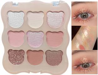GULGLOW99 9 colors glitter eyeshadow palette makeup palette matte high pigment color 12 g