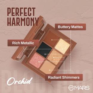 MARS Blooming Matte & Shimmer Eyeshadow Palette | Highly Pigmented | Blendable | 4.8 g