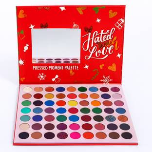 BLUSHIS 63 Colors Matte, Shimmery & Glittery Highly Pressed Powder Eye Shadow Palette 70 g