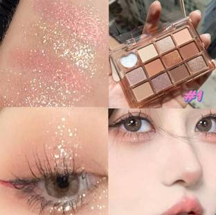 THTC 12 Shades Eyeshadow Gillter & shimmer ,matte palette 14 g