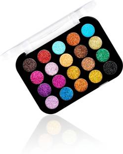 Shryoan 20 Glitter Shades Eyeshadow Palette | Highly Pigmented & Shimmery Finish 24 g