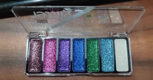 MYEONG 7 Colors Shimmer Eye Shadow Palette Glitter Eyeshadow Palette