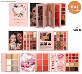LORSHEL 5 in 1 makeup book eyeshadow The Ultimate Face and Eye Makeup Combo 100 g