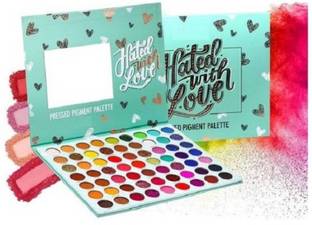 Kamz Hated With Love Pressed Pigment 63 Colors Palette ( Glitter,Shimmer,Matte) 63 g
