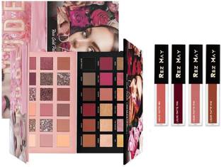rezmay Beauty Promo Pack Rose Gold & Nude Eyeshadow Palette + 4 Liquid Matte Lipsticks 36 g