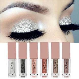 MYN 6 PCS Liquid Glitter Eyeshadow – Sparkling Shimmer Eye Makeup for Women & Girls 6 g