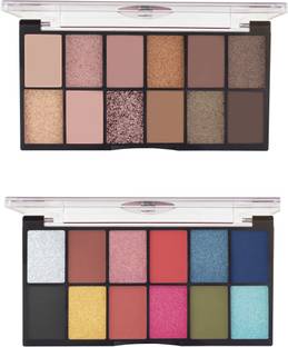 MARS 24 Shade Ultra Pigmented Eyeshadow Palette Pack of 2 26.4 g