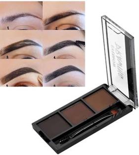 Herrlich Matte 3 Shades Eyebrow Palette | Waterproof Eyebrow Filler with Brush 7.2 g