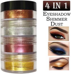 VOZWA 4 in 1 Eyeshadow Shimmer Dust (Copper + Silver + Marron + Gold) 6 g