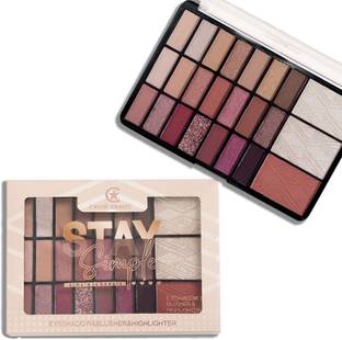 adbeni Stay Simple Eyeshadow, Blusher & Highlighter Palette | All-in-One Makeup Kit 28 g