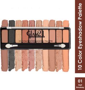 Glam21 Cosmetics 10 Color Eyeshadow Palette - Soft Matte & Creamy Shimmer in Just One Swipe 8.8 g